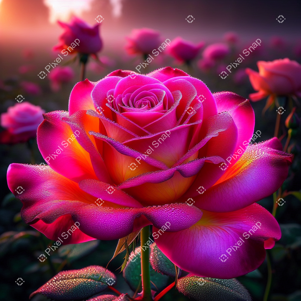 Blushing Beauty: A Close-Up of a Vibrant Pink Rose