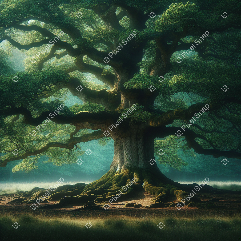 Majestic Tree in a Vibrant Forest